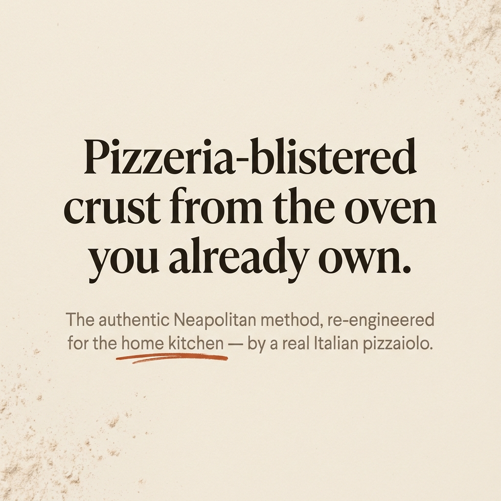 Pizzeria-blistered crust from the oven you already own