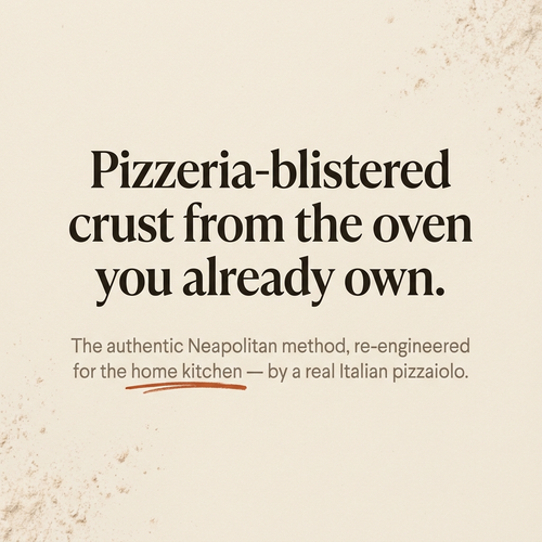 Pizzeria-blistered crust from the oven you already own
